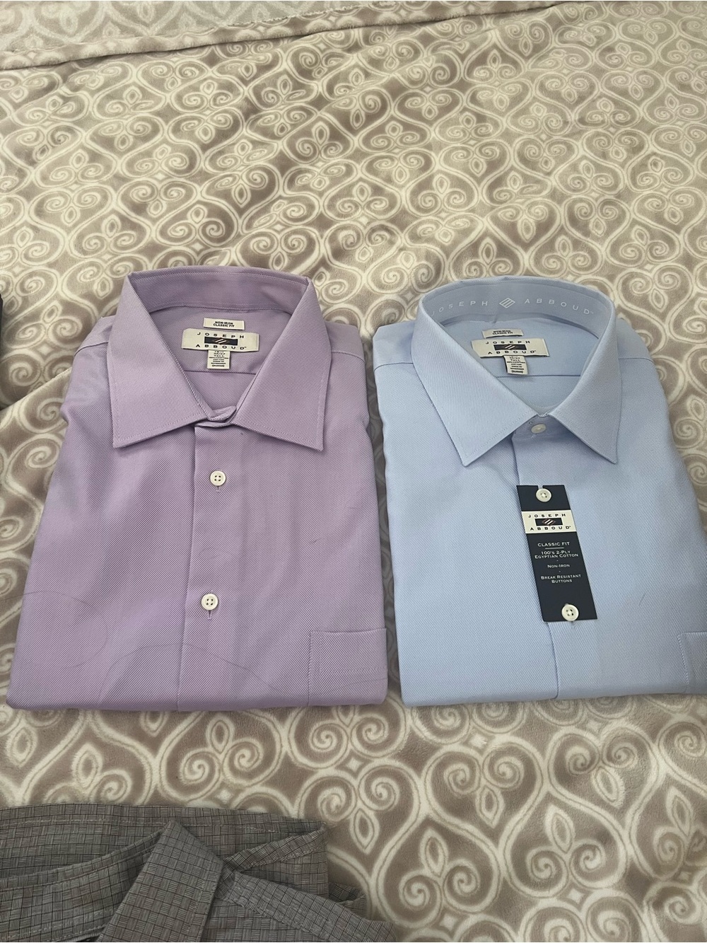 Joseph Abboud Lavender and Light Blue Men's Dress Shirt Set
